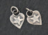 Sterling Silver Artisan  Heart with Raised Star Charm, (AF-317)